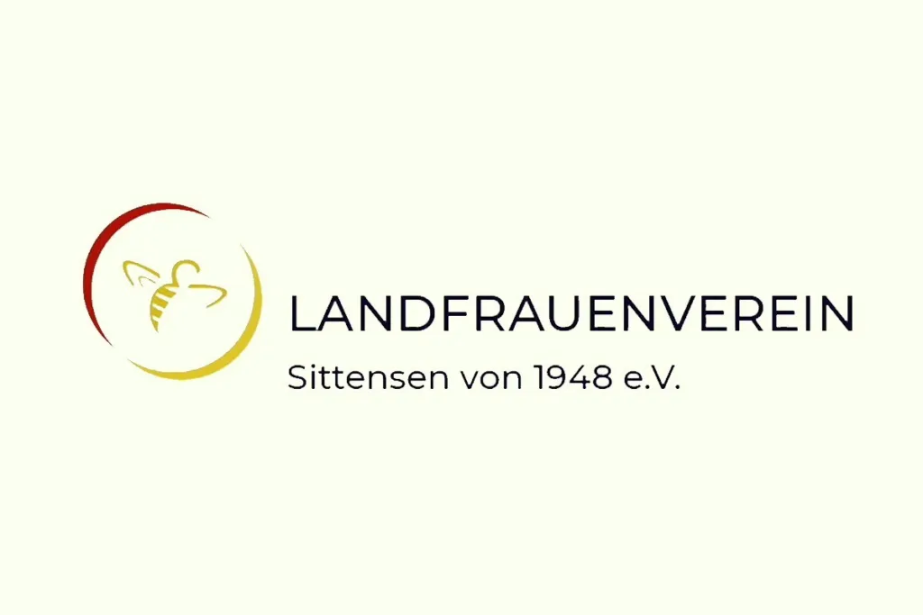 Logo for Landfrauenverein Sittensen von 1948 e.V., featuring a red/yellow circular emblem with a stylized bee and the organization name.